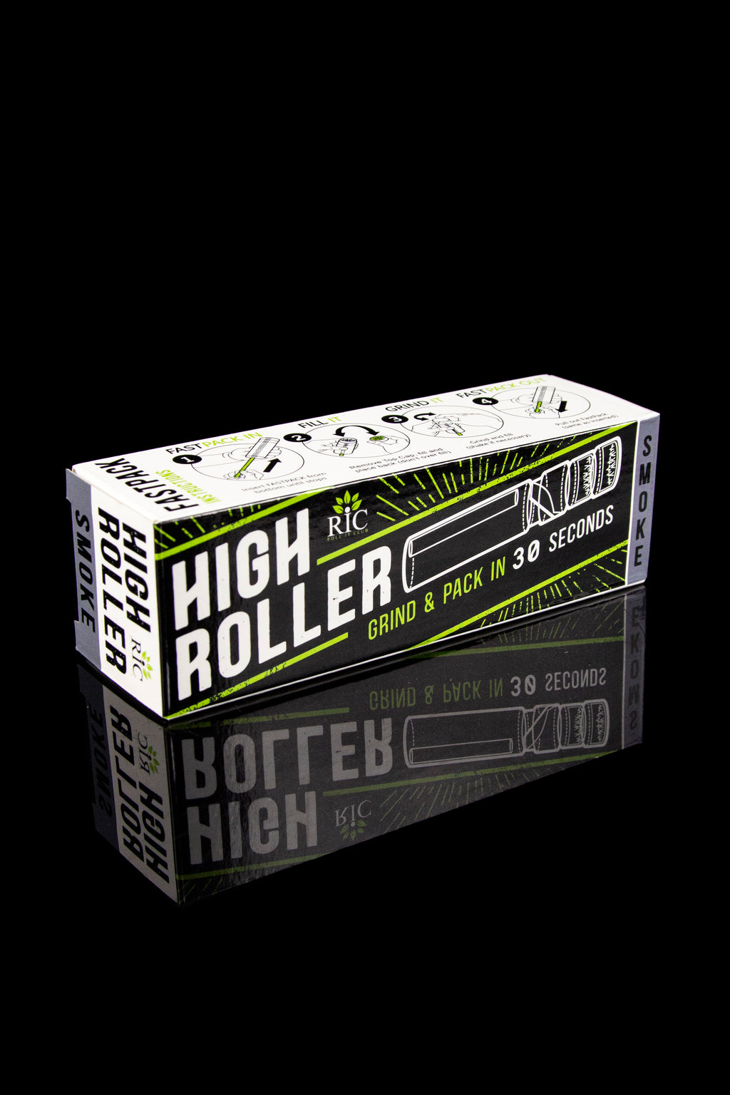 HIGHROLLER Herb Grinder & Cone Loader With 54 Pre-roll Papers