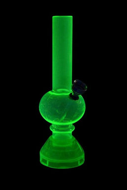 Mini Acrylic Water Pipe with Built in Grinder Base