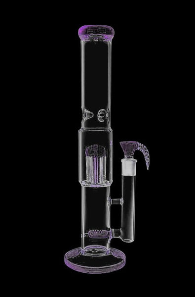 Straight Glass Water Pipe with Tree Percolator