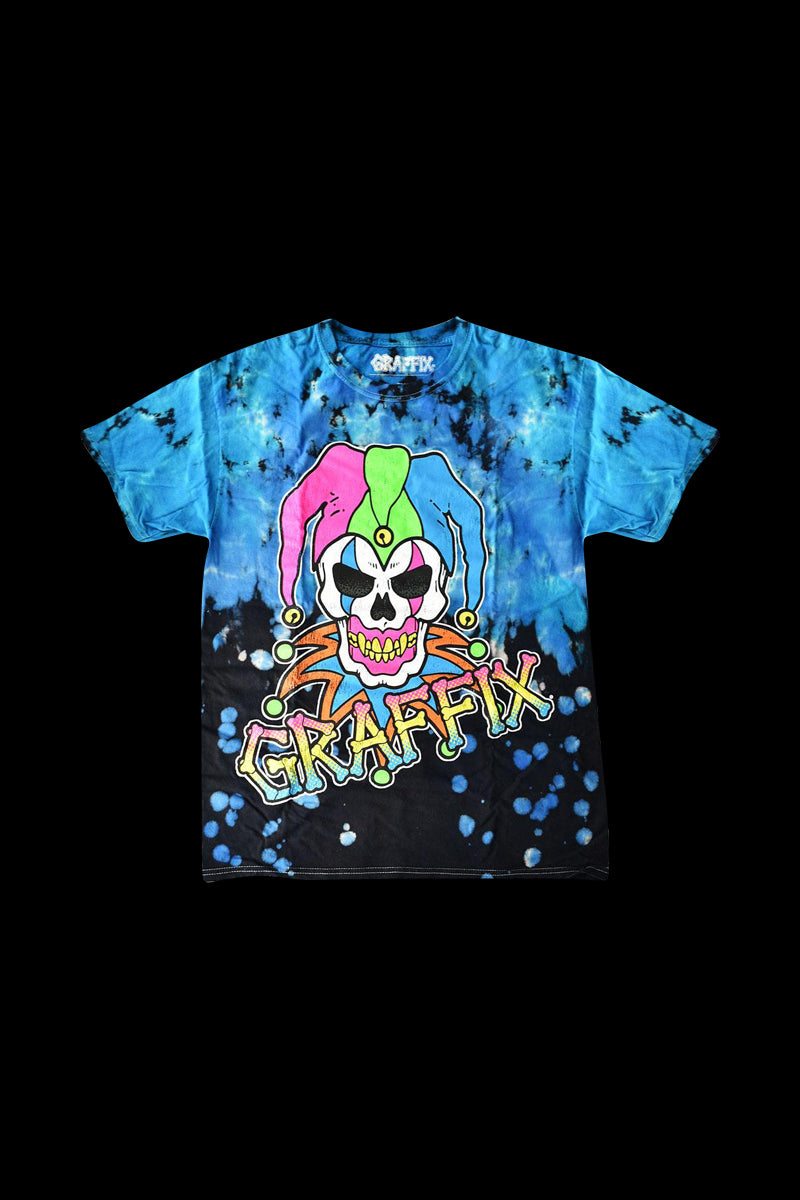 Neon Graffix Logo Blue & Black Tie-Dye T-Shirt