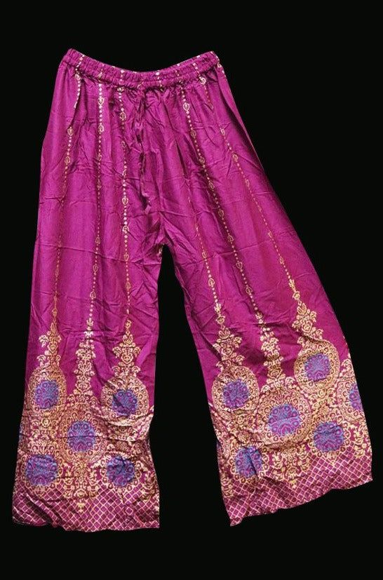 Chain Print Wide Leg Pants Casual High Waist Palazzo Pants - Temu