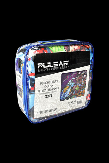 Pulsar Fleece Throw Blanket - Psychedelic Ocean