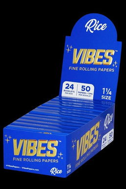 Vibes Rice Rolling Papers with Tips - 24 Pack
