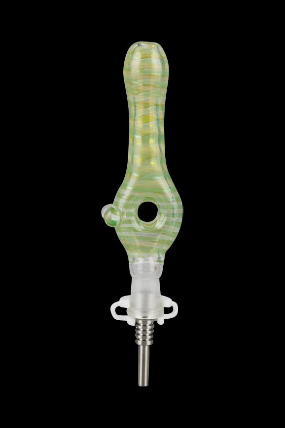 10mm Glass Dab Straw With Stainless Tip & K Clip - High Mountain Imports